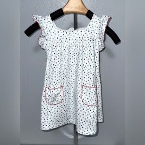The Proper Peony Pima Sparkle Yoke dress with star pattern, size 3T